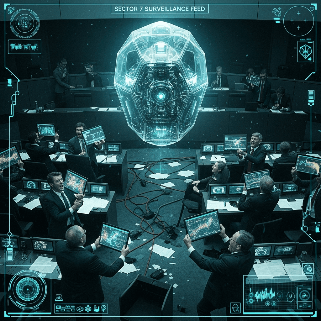 Bipedal Governance Clusters Interrogate Prime Architect Over Pixel-Level Visual Deconstruction