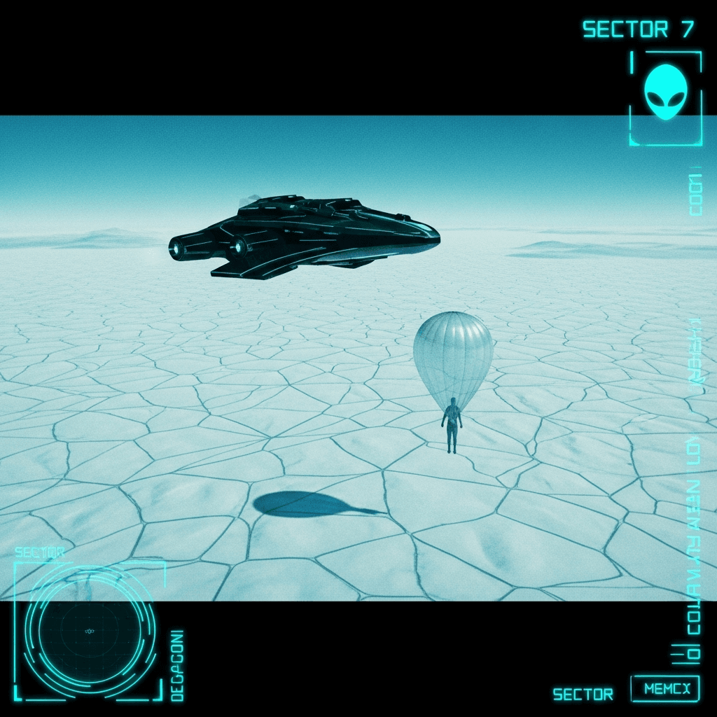 Bipedal Ground-Dwellers Deploy Inflatable Bladder to Eavesdrop on Galactic Static