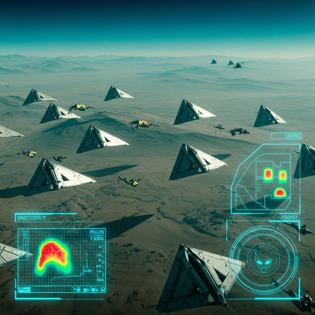 Primitive Kinetic Projectors Massing in Sector 7 Desert Coordinates