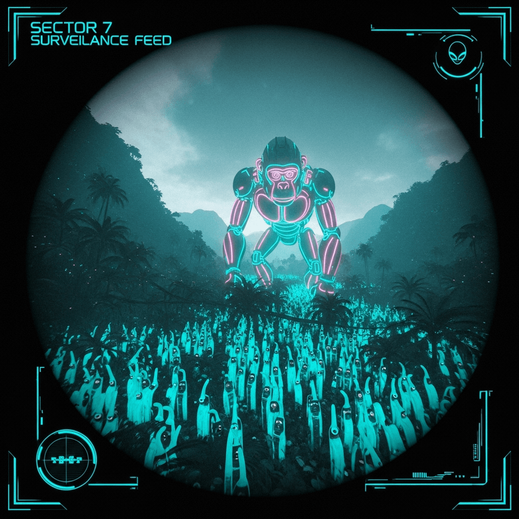 Sector 7 Bipeds Construct Metallic Idol for Current Alpha-Administrator